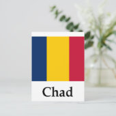 Carte Postale Drapeau Et Nom Du Tchad (Debout devant)