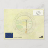 Carte Postale Drapeau et phoque de l'état de l'Alaska (Dos)