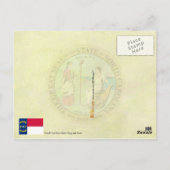Carte Postale Drapeau et sceau de l'État de Caroline du Nord (Dos)