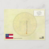 Carte Postale Drapeau et sceau de l'État de Géorgie (Dos)