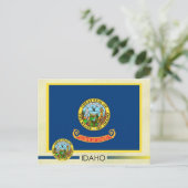 Carte Postale Drapeau et sceau de l'État de l'Idaho (Debout devant)