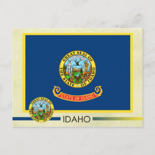 Carte Postale Drapeau et sceau de l'État de l'Idaho