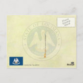 Carte Postale Drapeau et sceau de l'État de Louisiane (Dos)