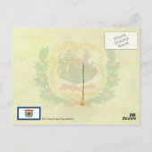 Carte Postale Drapeau et sceau de l'État de Virginie-Occidentale (Dos)