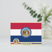 Carte Postale Drapeau et sceau de l'État du Missouri (Debout devant)