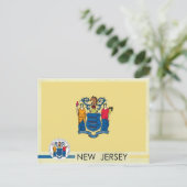 Carte Postale Drapeau et sceau de l'État du New Jersey (Debout devant)