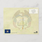 Carte Postale Drapeau et sceau de l'Utah (Dos)