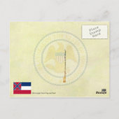 Carte Postale Drapeau et sceau du Mississippi (Dos)