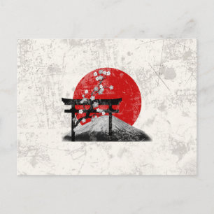 Carte Postale Drapeau et symboles du Japon ID153
