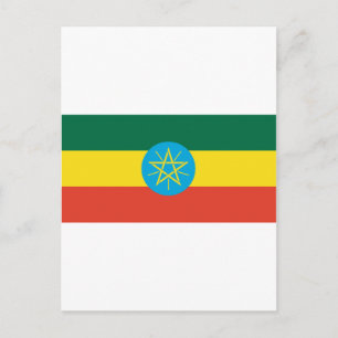 Carte Postale Drapeau éthiopien