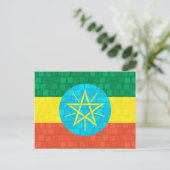 Carte Postale Drapeau éthiopien Motif moderne (Debout devant)