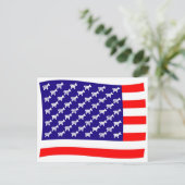 Carte Postale Drapeau étoilé des Démocrates (Debout devant)