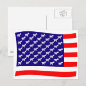 Carte Postale Drapeau étoilé des Démocrates (Devant / Derrière)