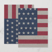 CARTE POSTALE DRAPEAU FÊTE DU 4 JUILLET  (Devant / Derrière)