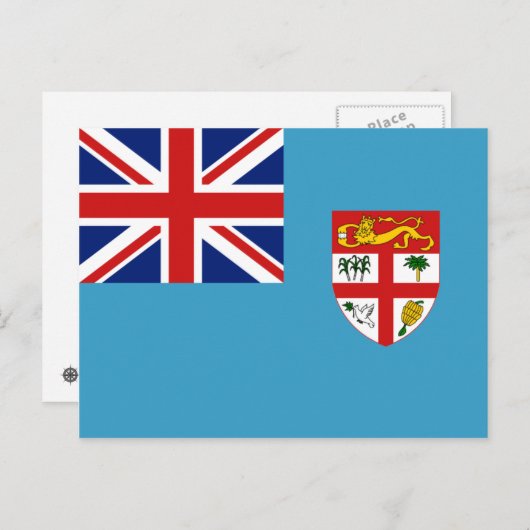 Carte postale Drapeau Fidji (Devant / Derrière)