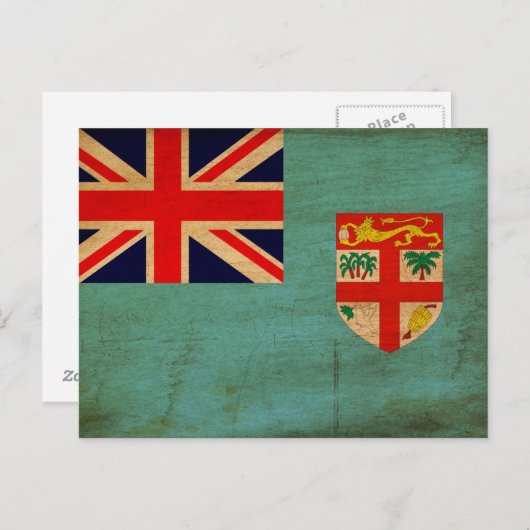 Carte Postale Drapeau Fidji (Devant / Derrière)