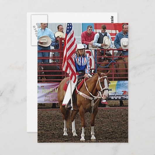 Carte Postale Drapeau fille (Devant / Derrière)