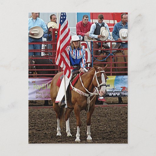 Carte Postale Drapeau fille (Devant)
