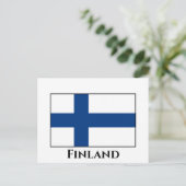 Carte Postale Drapeau finlandais (Debout devant)
