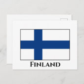 Carte Postale Drapeau finlandais (Devant / Derrière)