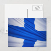 Carte Postale Drapeau Finlande (Devant / Derrière)