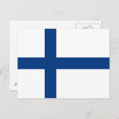 Carte Postale Drapeau Finlande (Devant / Derrière)