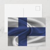 Carte Postale Drapeau Finlande (Devant / Derrière)