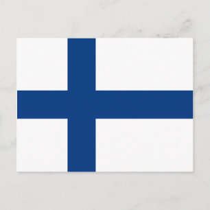 Carte postale Drapeau Finlande