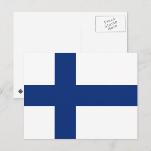 Carte postale Drapeau Finlande (Devant / Derrière)
