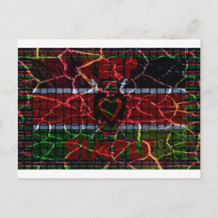 Carte Postale Drapeau fissuré : Faites simple - Résilience kenya