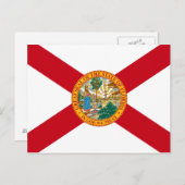 Carte postale Drapeau Floride (Devant / Derrière)