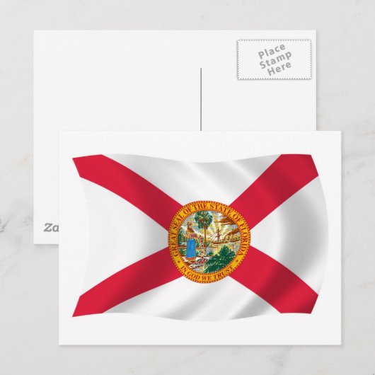 Carte postale Drapeau Floride (Devant / Derrière)