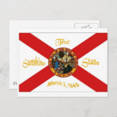 Carte postale Drapeau Floride (Devant / Derrière)