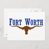 Carte Postale Drapeau Fort Worth (Devant / Derrière)