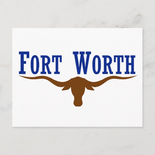 Carte Postale Drapeau Fort Worth (Devant)
