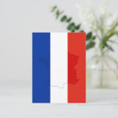 Carte Postale drapeau français (Debout devant)