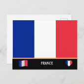 Carte Postale Drapeau français et voyage en France (Devant / Derrière)