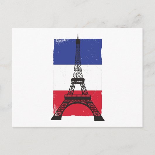 Carte Postale Drapeau français France (Devant)