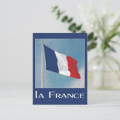 Carte Postale Drapeau français Photo du nom de la France (Debout devant)