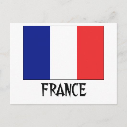 Carte Postale Drapeau France (Devant)