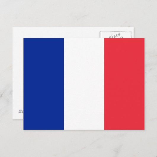 Carte Postale Drapeau France (Devant / Derrière)
