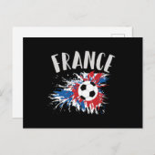 Carte Postale Drapeau France de balle de football (Devant / Derrière)