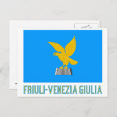Carte Postale Drapeau Friuli-Venezia Giulia avec nom (Devant / Derrière)