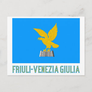 Carte Postale Drapeau Friuli-Venezia Giulia avec nom