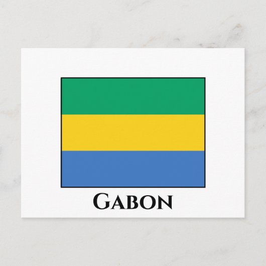 Carte Postale Drapeau Gabon (Devant)