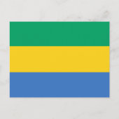 Carte Postale Drapeau gabonais, Drapeau du Gabon (Devant)