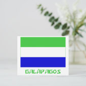 Carte Postale Drapeau Galápagos avec nom (Debout devant)