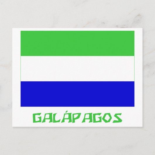 Carte Postale Drapeau Galápagos avec nom (Devant)