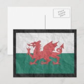 Carte Postale Drapeau gallois (Devant / Derrière)