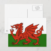 Carte Postale Drapeau gallois (Devant / Derrière)